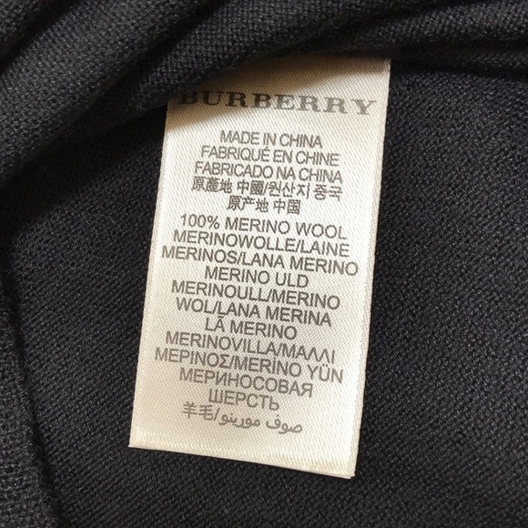 NWT! BURBERRY Brit Size M Black merino wool sweater - Picture 5 of 8
